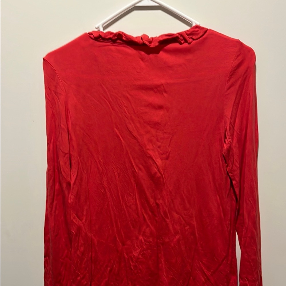 Cato Women's Red Ruffle Top - Picture 4 of 4